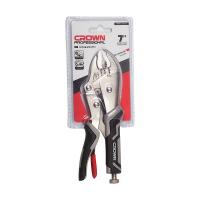 Зажим с фиксатором CROWN 180 мм изогнутые губки CPHPL-GRC07