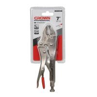 Зажим с фиксатором CROWN 180 мм изогнутые губки CPHPL-GRA07