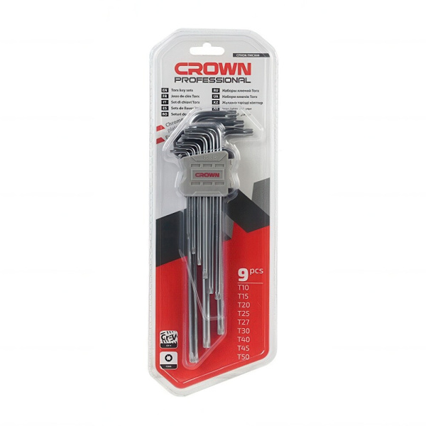 Набор ключей Torx CROWN T10-T50 9шт экстрадлинные CPHOK-TMCX09
